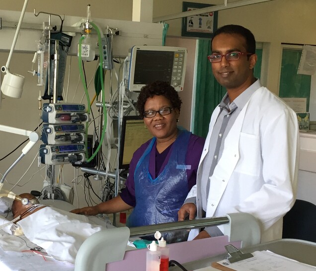 Cardiothoracic Doctor and Nurse with a congenital patient